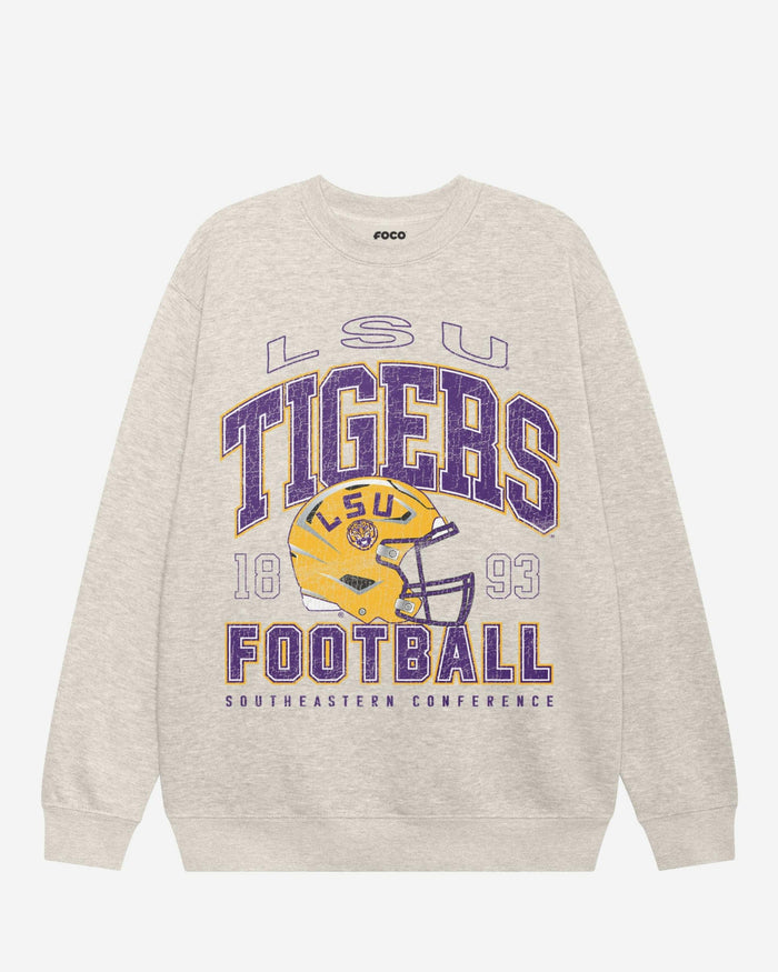 LSU Tigers Varsity Crew Neck Sweatshirt FOCO S - FOCO.com
