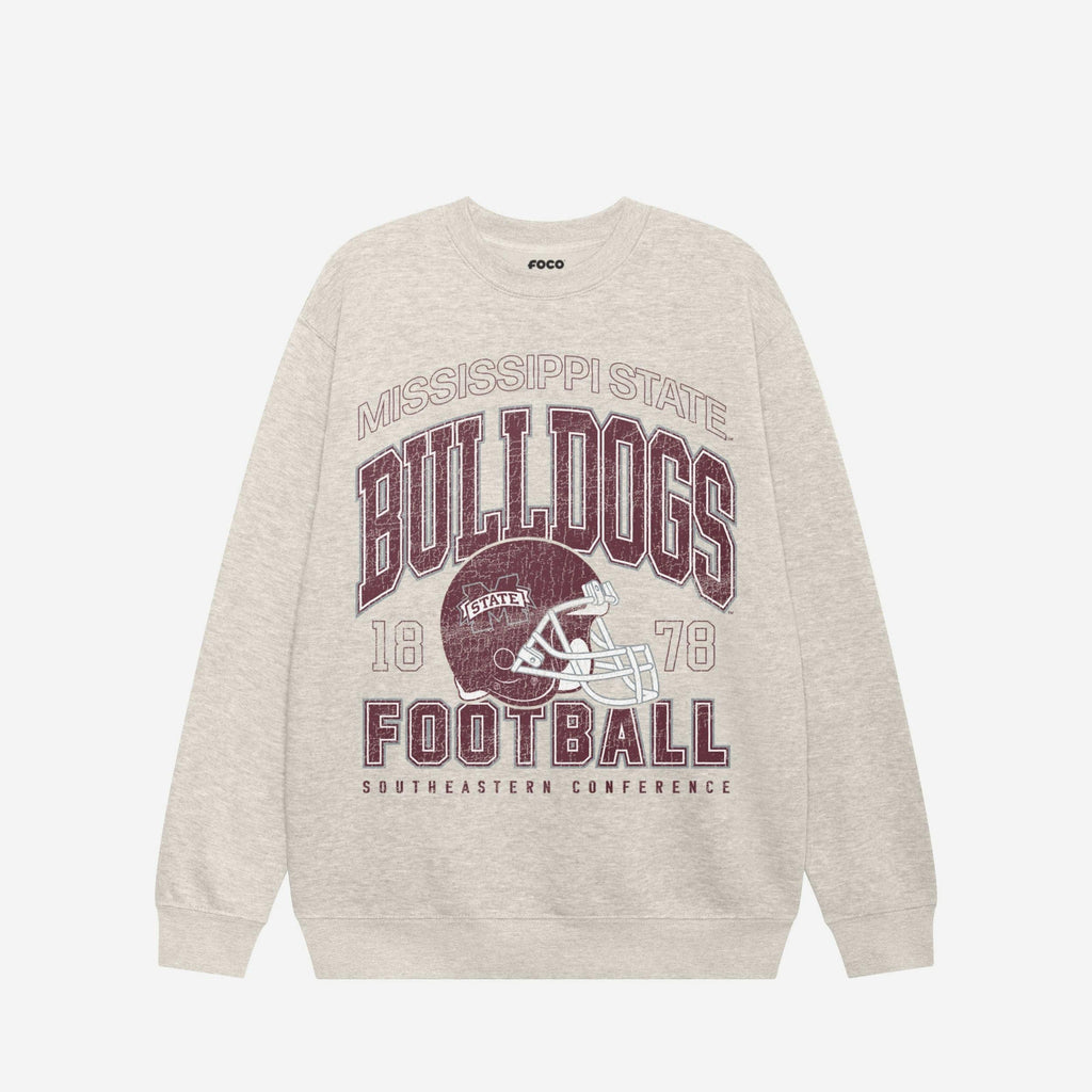 Mississippi State Bulldogs Varsity Crew Neck Sweatshirt FOCO S - FOCO.com