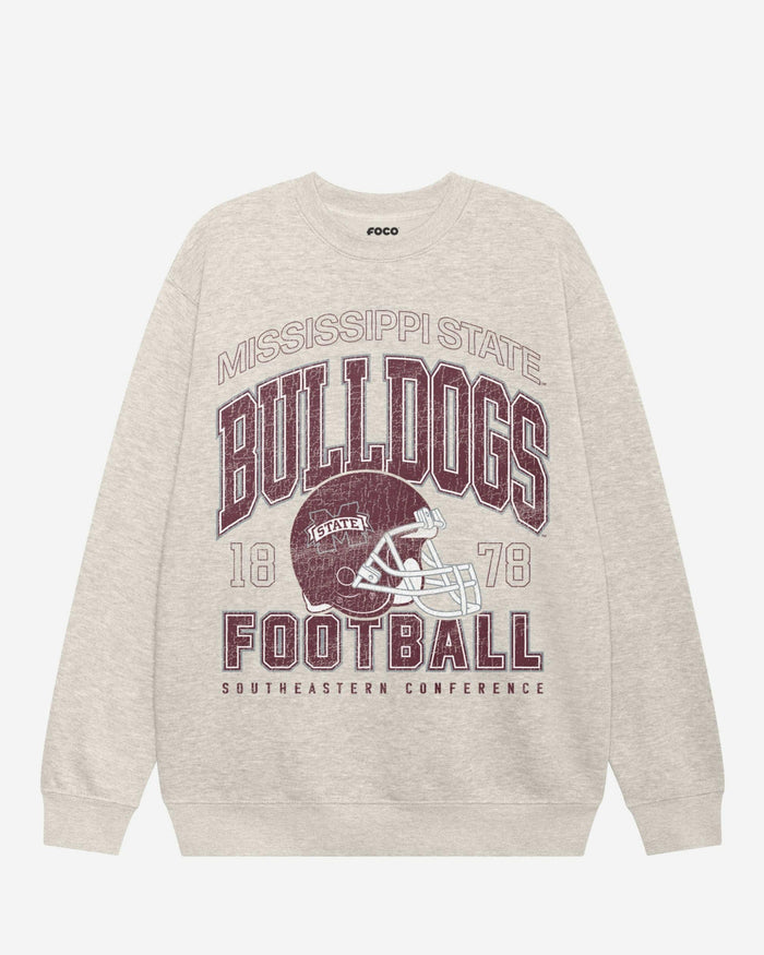Mississippi State Bulldogs Varsity Crew Neck Sweatshirt FOCO S - FOCO.com