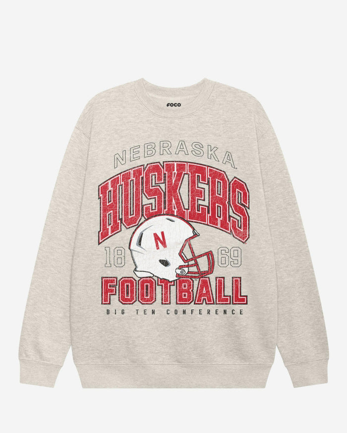 Nebraska Cornhuskers Varsity Crew Neck Sweatshirt FOCO S - FOCO.com