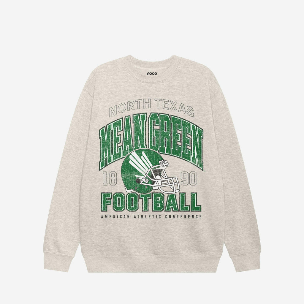 North Texas Mean Green Varsity Crew Neck Sweatshirt FOCO S - FOCO.com