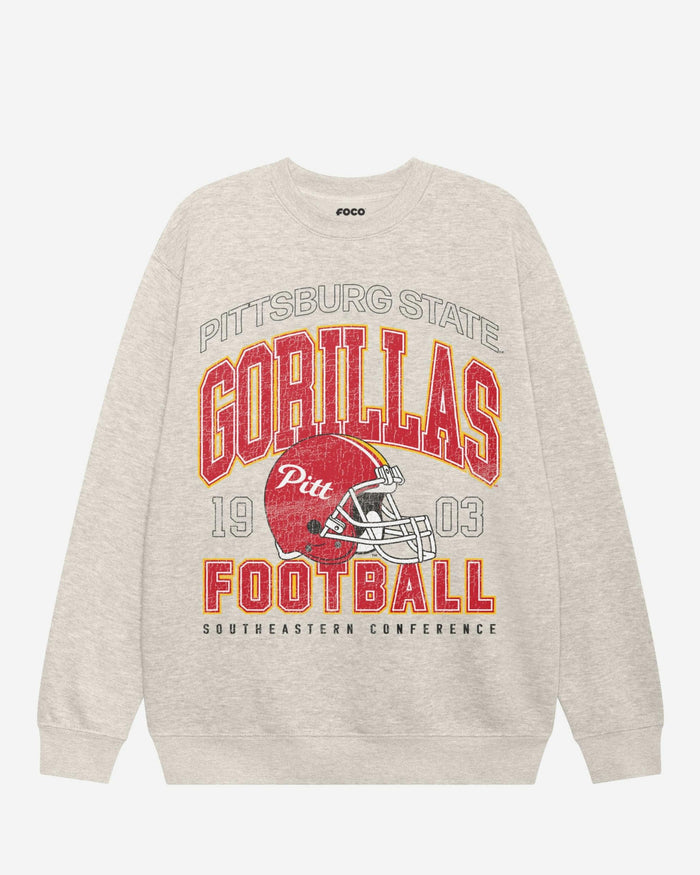 Pittsburg State Gorillas Varsity Crew Neck Sweatshirt FOCO S - FOCO.com
