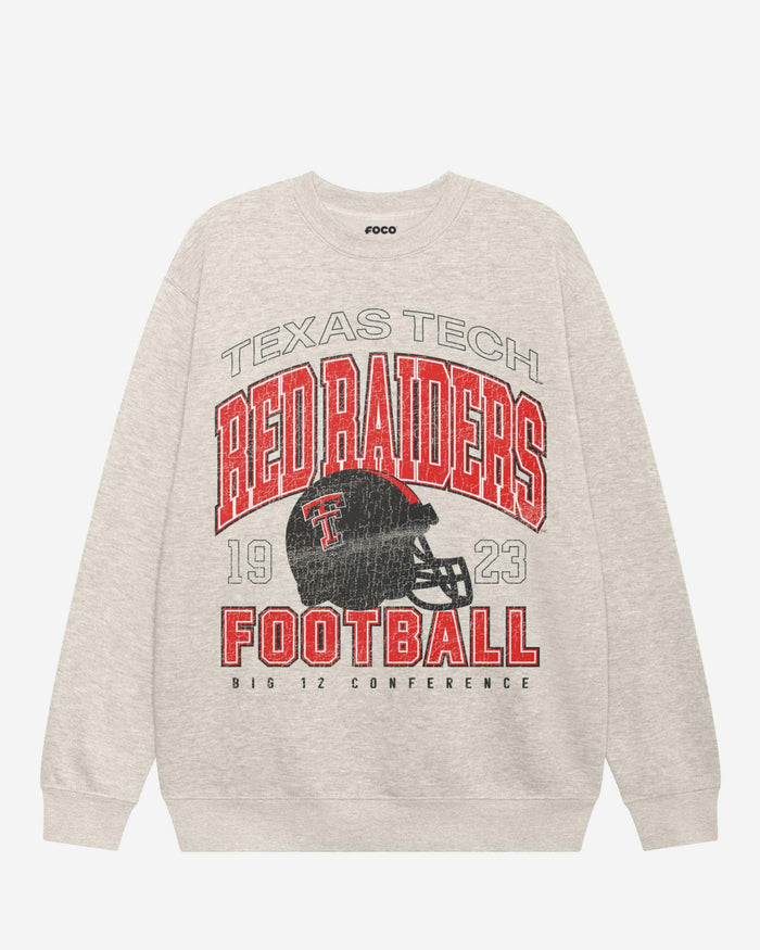 Texas Tech Red Raiders Varsity Crew Neck Sweatshirt FOCO S - FOCO.com