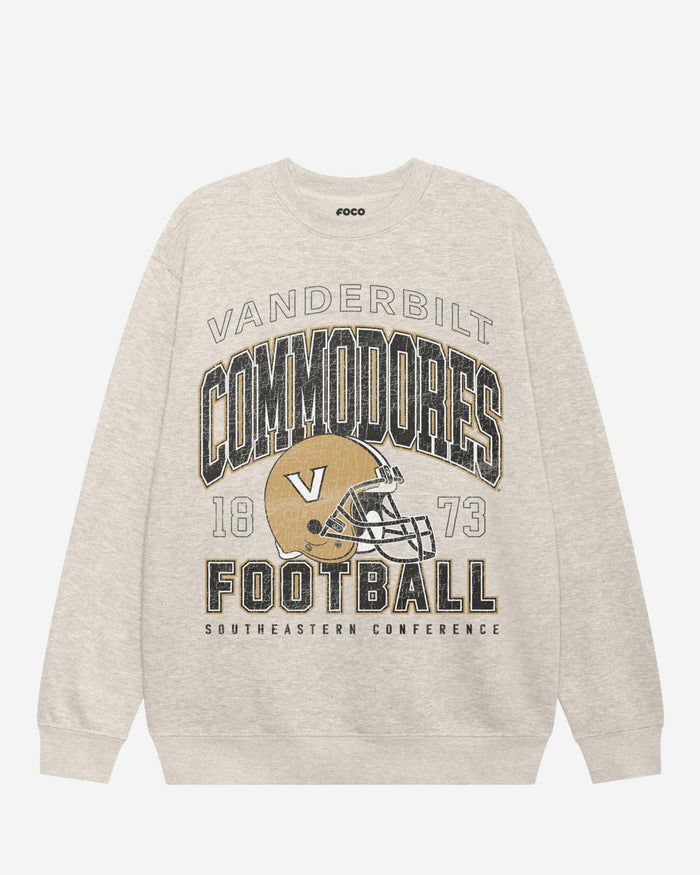 Vanderbilt Commodores Varsity Crew Neck Sweatshirt FOCO S - FOCO.com