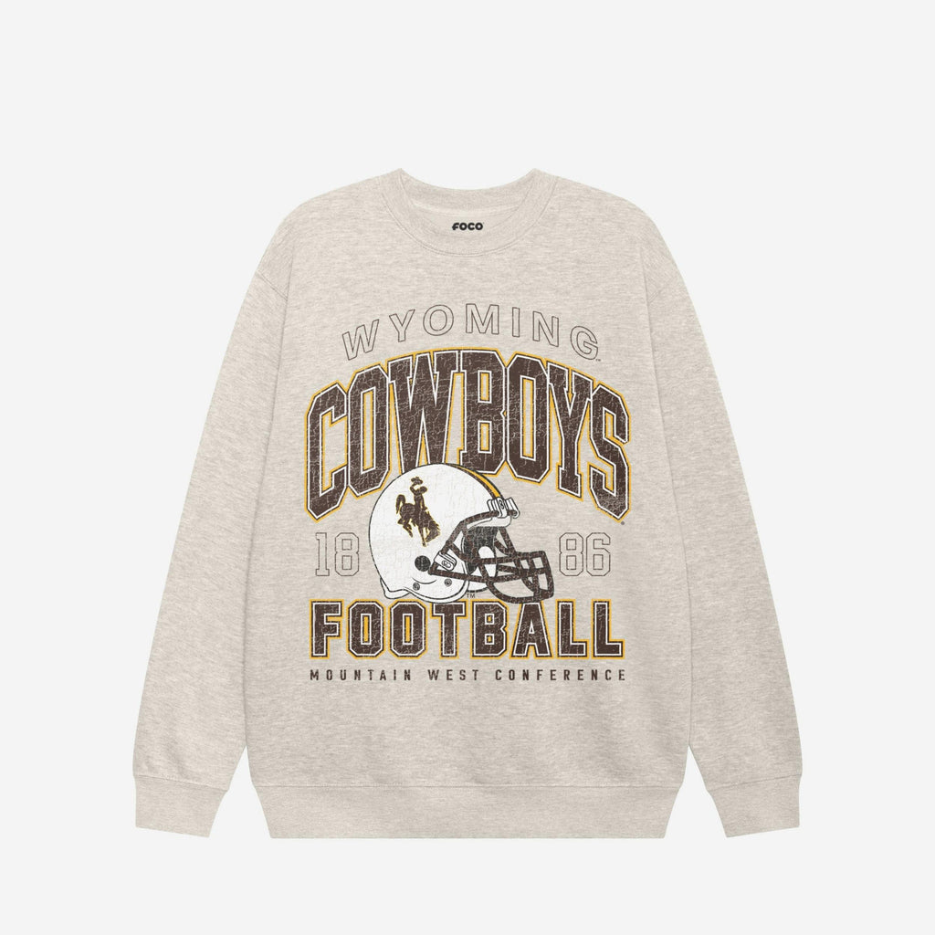 Wyoming Cowboys Varsity Crew Neck Sweatshirt FOCO S - FOCO.com