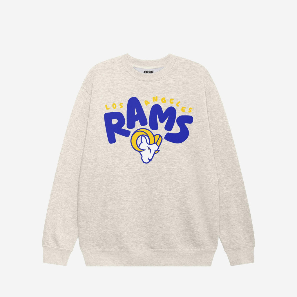 Los Angeles Rams Bubble Crew Neck Sweatshirt FOCO S - FOCO.com