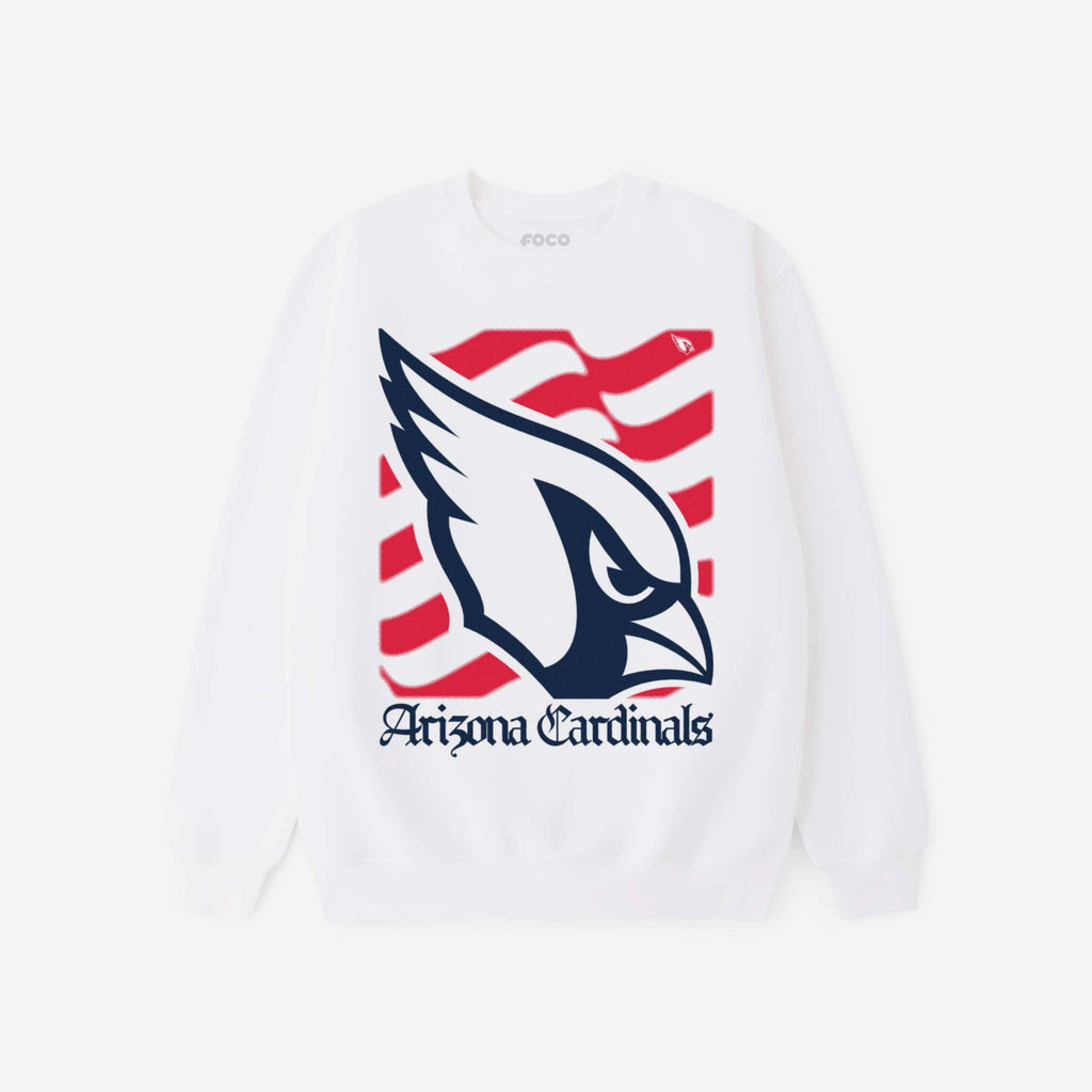 Arizona Cardinals American Heritage Wordmark Crew Neck Sweatshirt FOCO S - FOCO.com