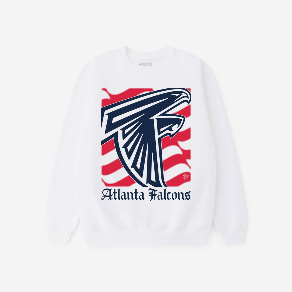 Atlanta Falcons American Heritage Wordmark Crew Neck Sweatshirt FOCO S - FOCO.com