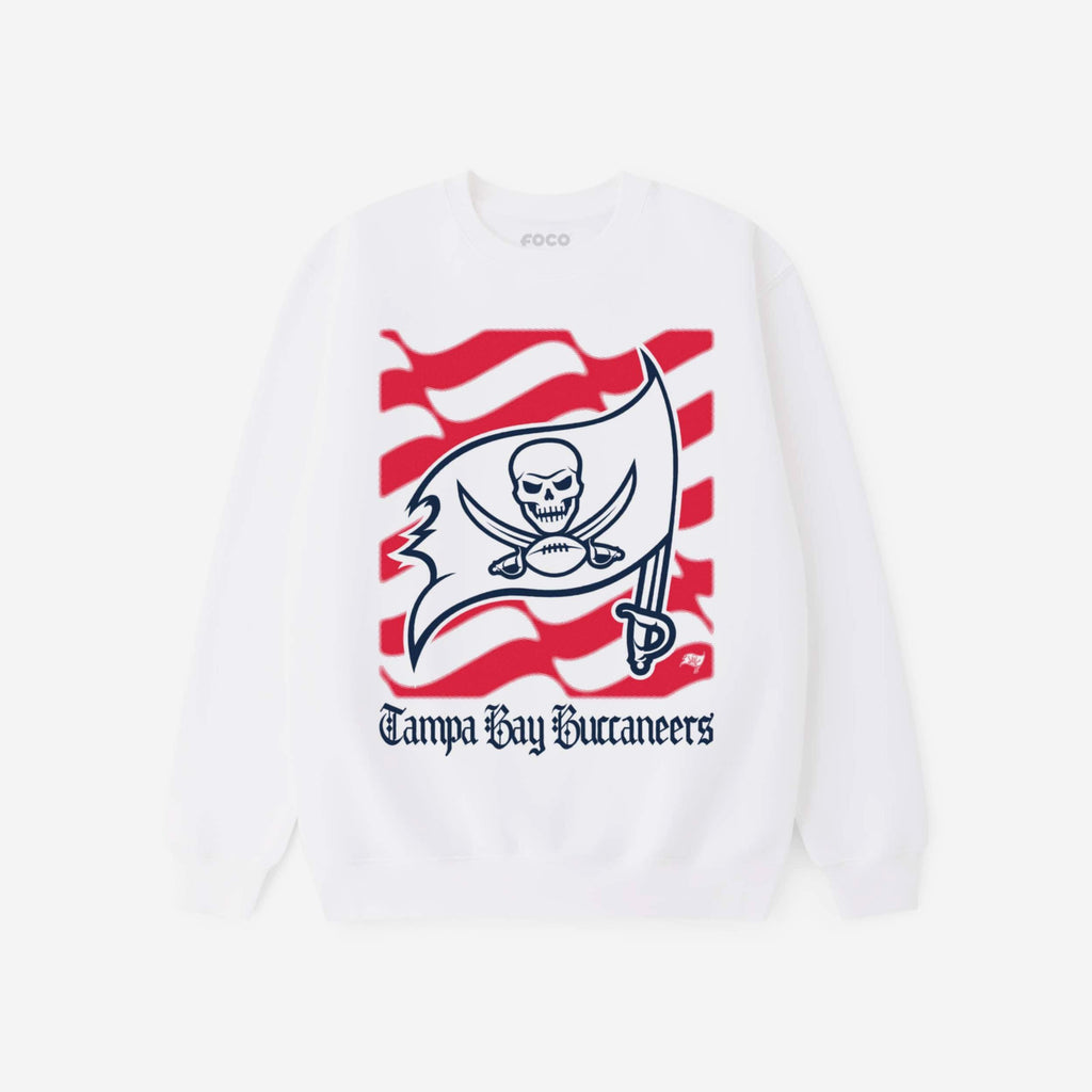 Tampa Bay Buccaneers American Heritage Wordmark Crew Neck Sweatshirt FOCO S - FOCO.com