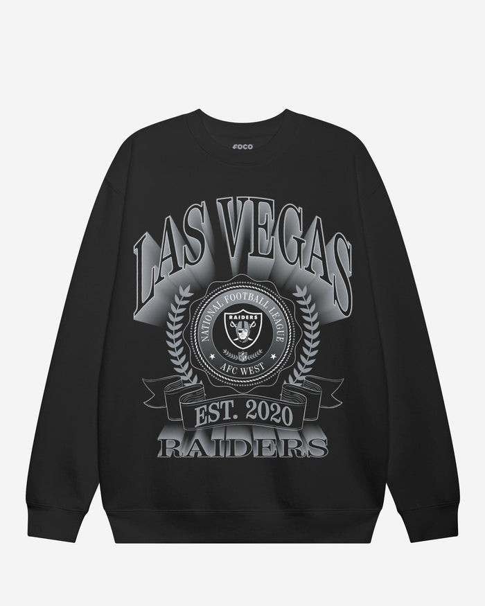 Las Vegas Raiders Banner Crest Crew Neck Sweatshirt FOCO S - FOCO.com