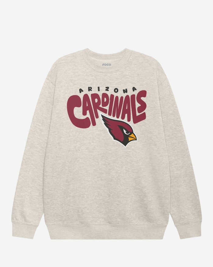 Arizona Cardinals Bubble Crew Neck Sweatshirt FOCO S - FOCO.com
