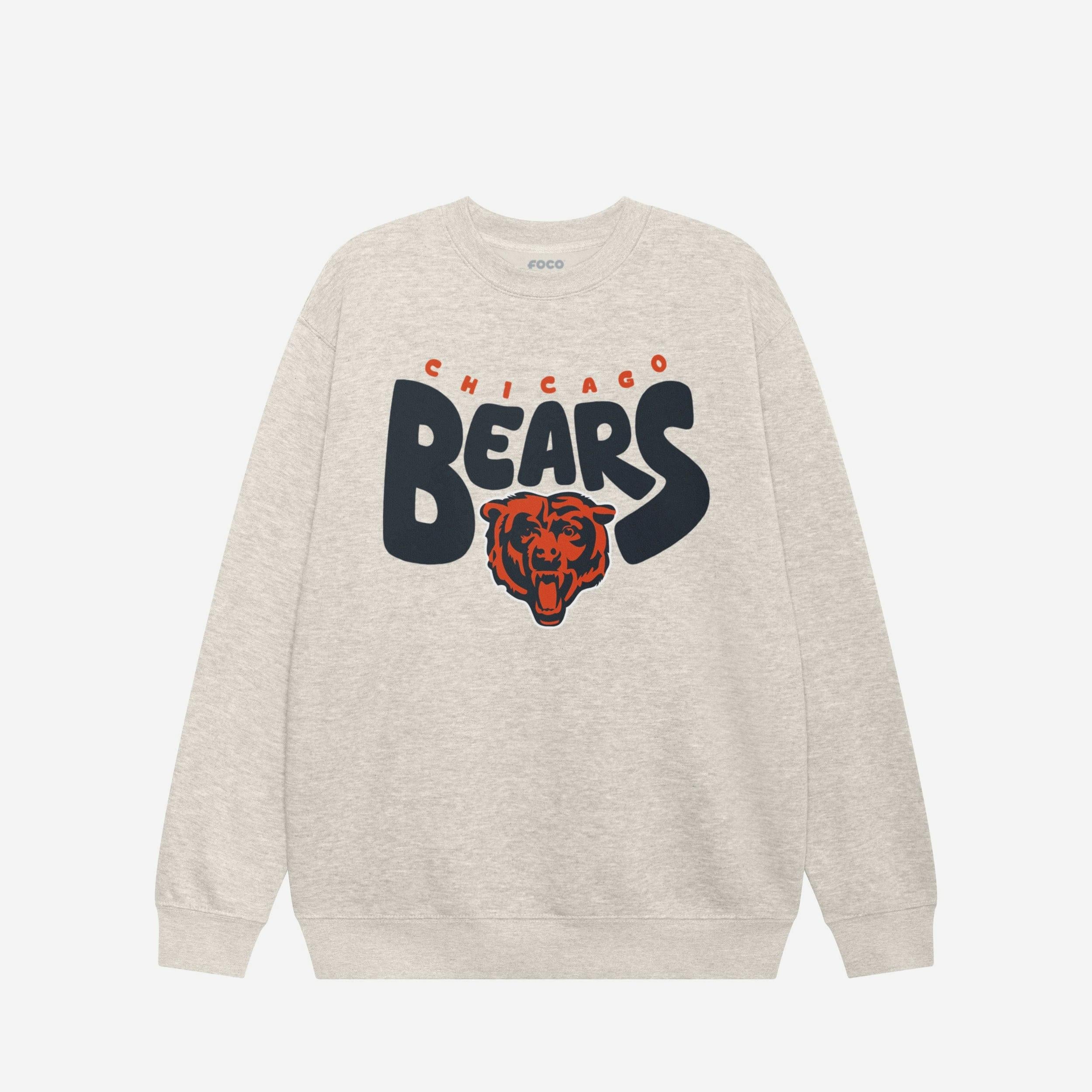 Chicago Bears Bubble Crew Neck Sweatshirt FOCO