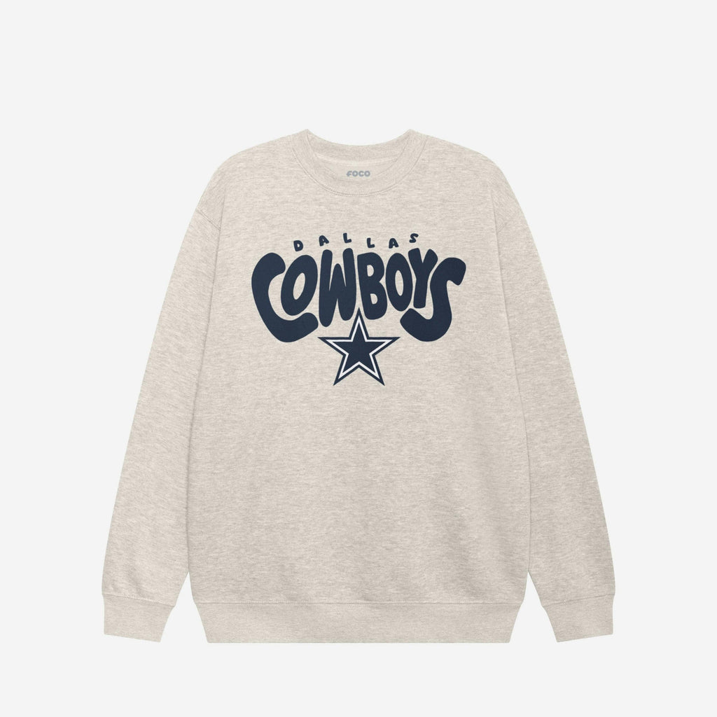 Dallas Cowboys Bubble Crew Neck Sweatshirt FOCO S - FOCO.com
