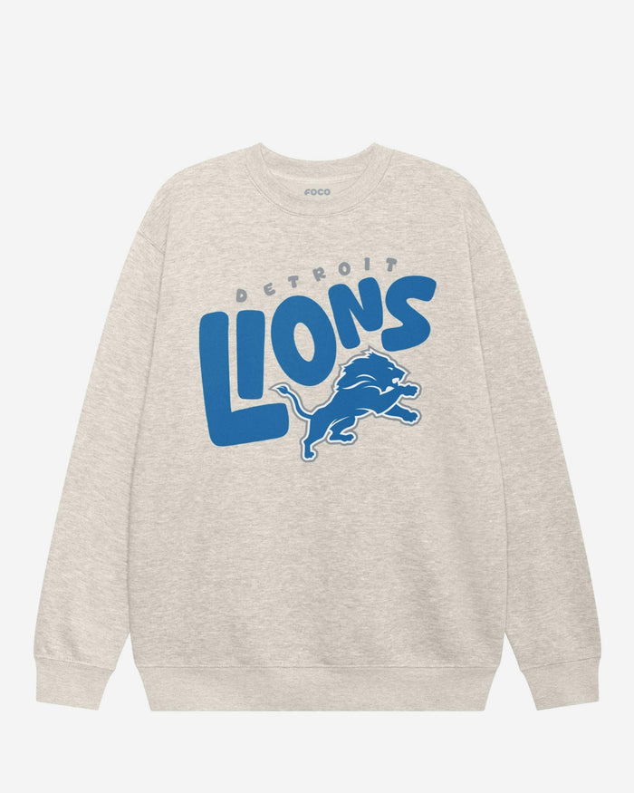 Detroit Lions Bubble Crew Neck Sweatshirt FOCO S - FOCO.com