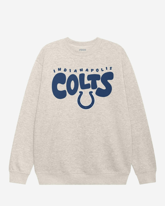 Indianapolis Colts Bubble Crew Neck Sweatshirt FOCO S - FOCO.com