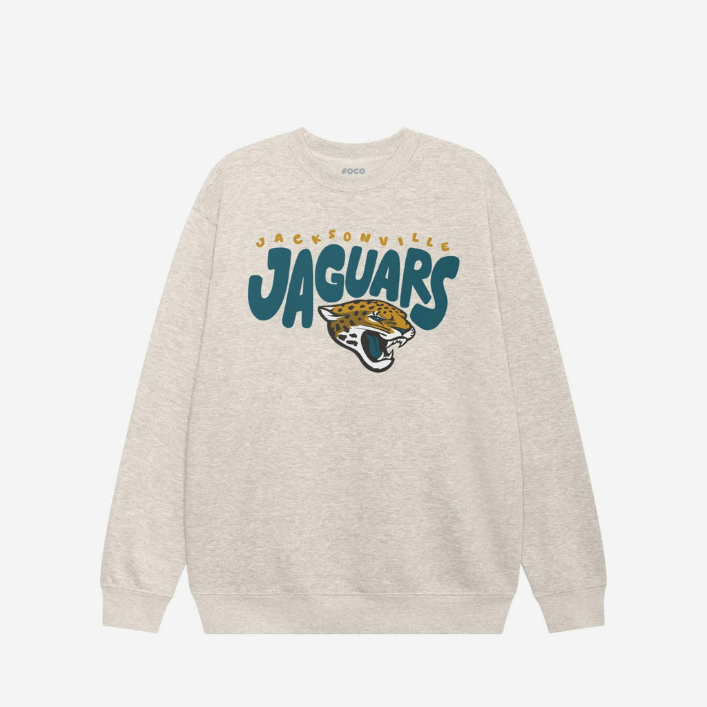 Jacksonville Jaguars Bubble Crew Neck Sweatshirt FOCO S - FOCO.com