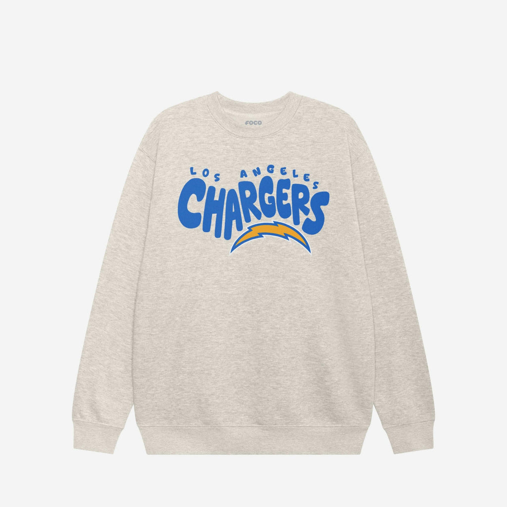Los Angeles Chargers Bubble Crew Neck Sweatshirt FOCO S - FOCO.com