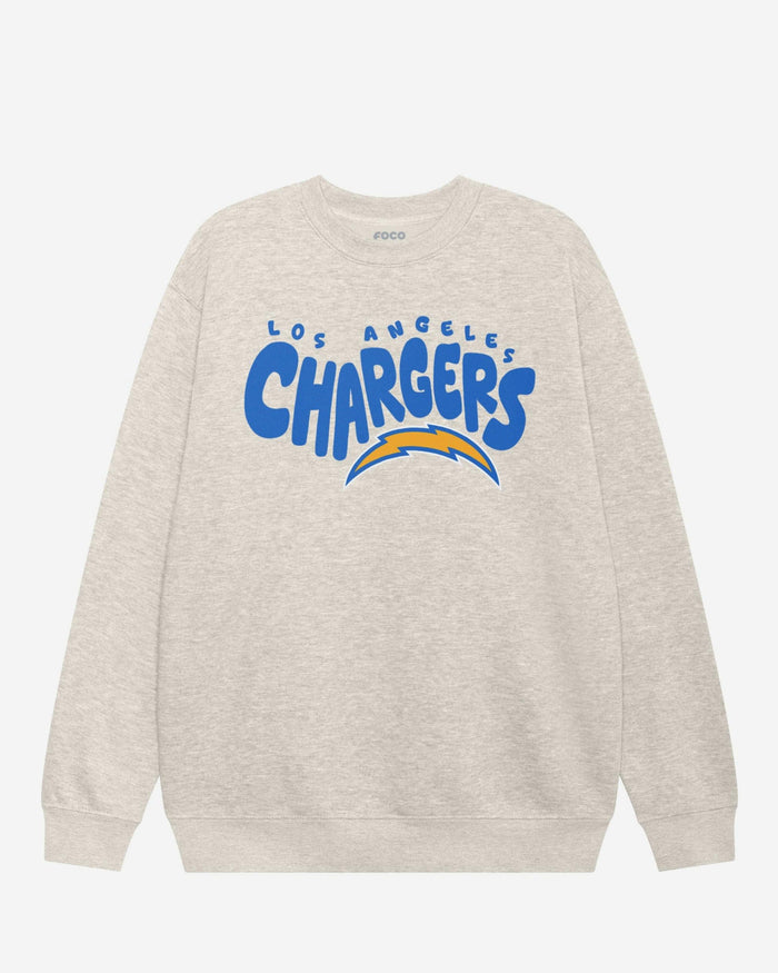Los Angeles Chargers Bubble Crew Neck Sweatshirt FOCO S - FOCO.com