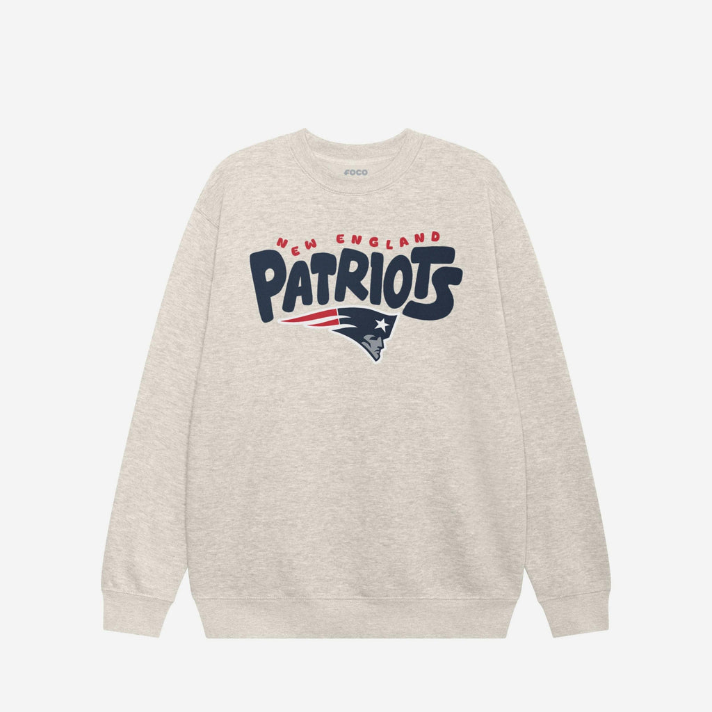 New England Patriots Bubble Crew Neck Sweatshirt FOCO S - FOCO.com