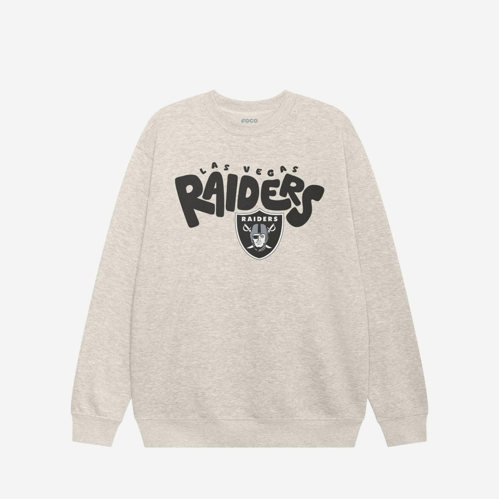 Las Vegas Raiders Bubble Crew Neck Sweatshirt FOCO S - FOCO.com