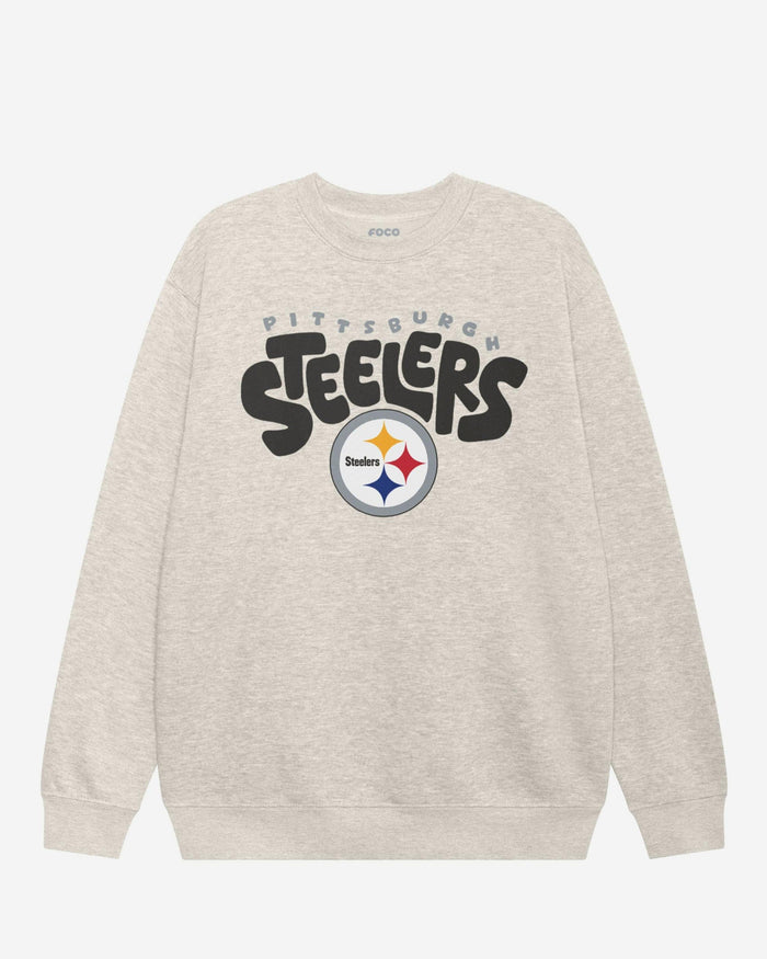 Pittsburgh Steelers Bubble Crew Neck Sweatshirt FOCO S - FOCO.com