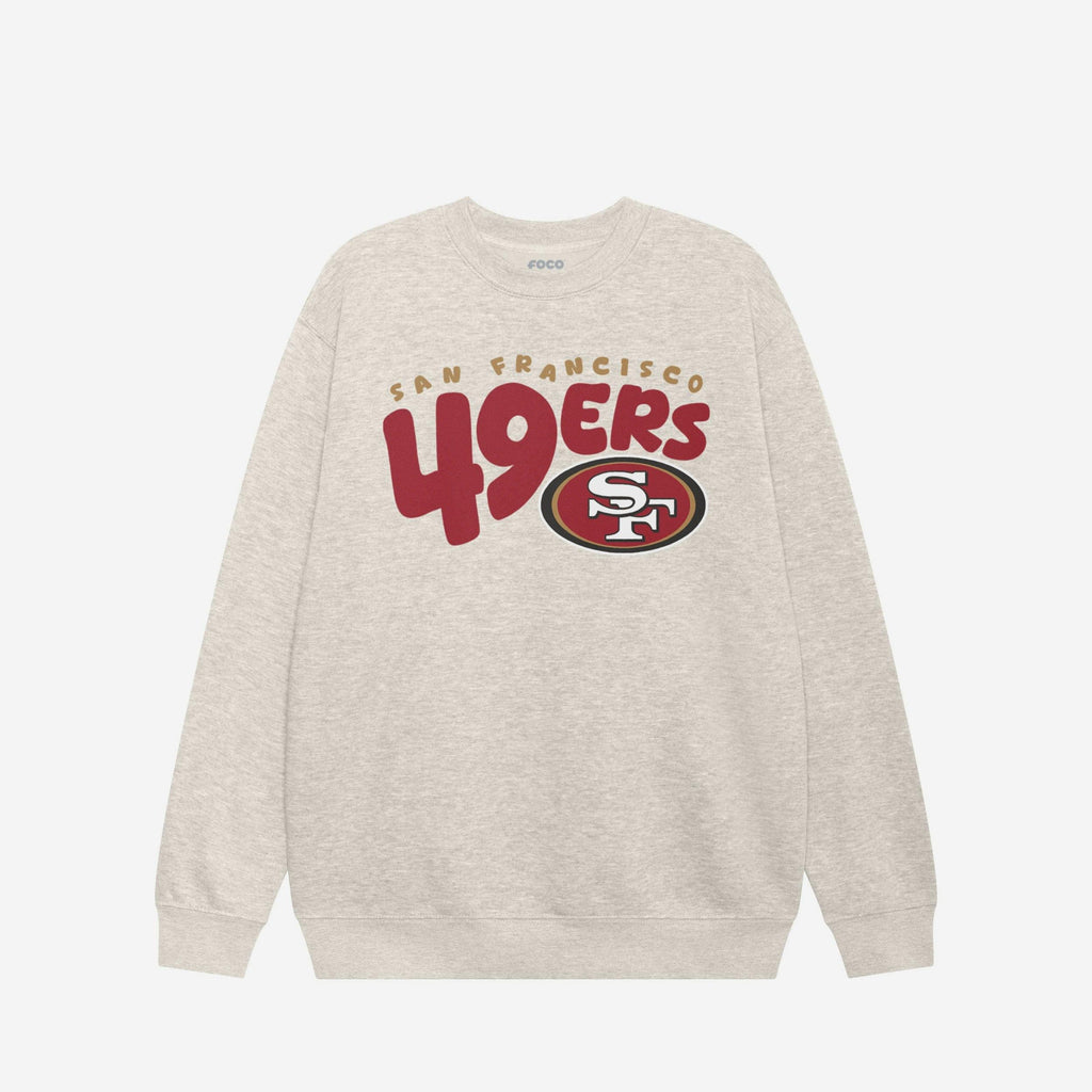 San Francisco 49ers Bubble Crew Neck Sweatshirt FOCO S - FOCO.com