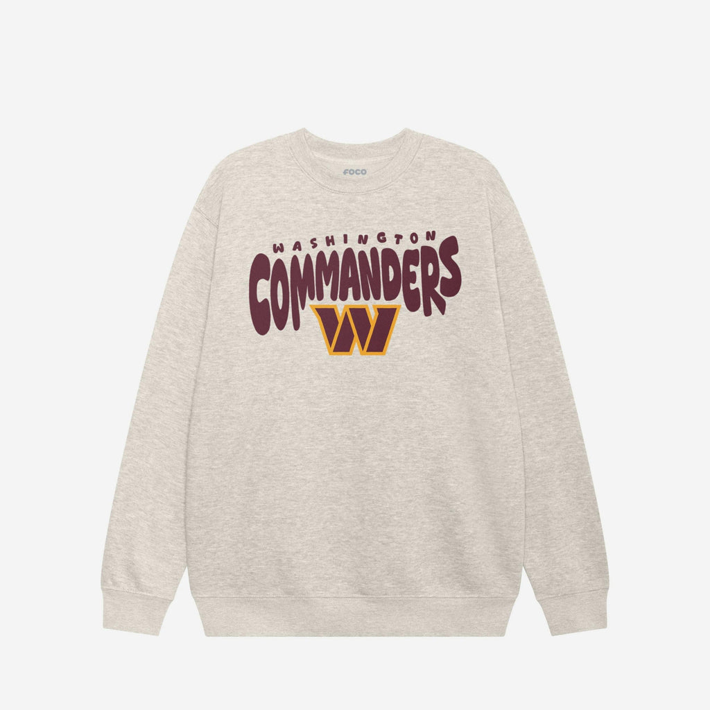 Washington Commanders Bubble Crew Neck Sweatshirt FOCO S - FOCO.com