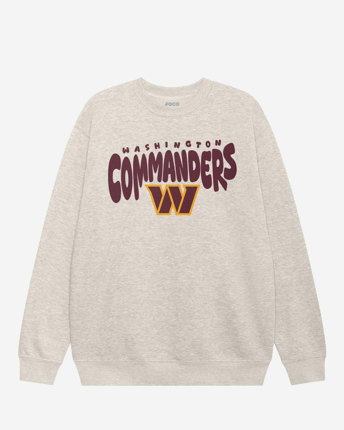 Washington Commanders Bubble Crew Neck Sweatshirt FOCO S - FOCO.com