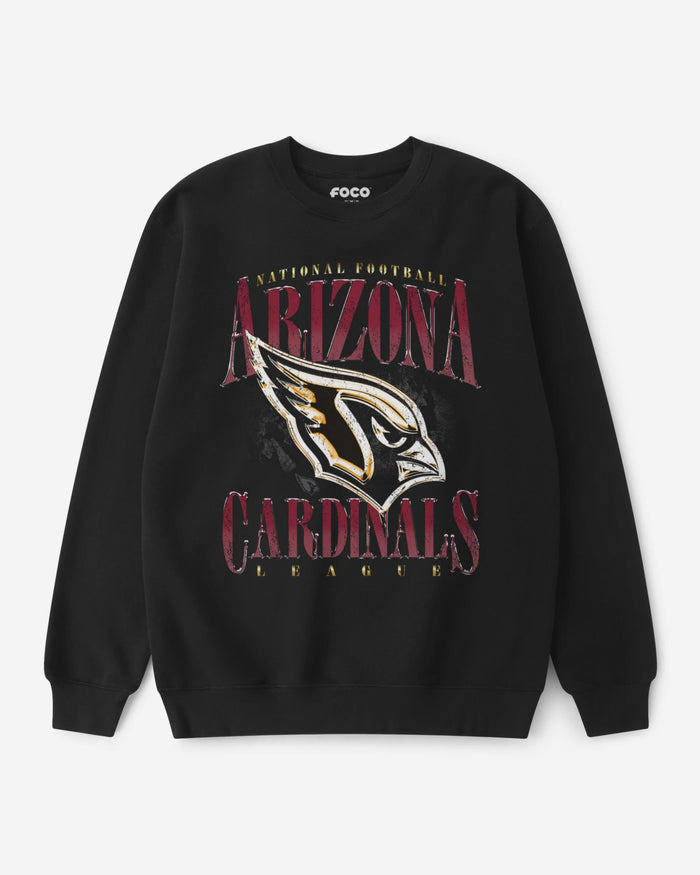 Arizona Cardinals Chrome Stack Crew Neck Sweatshirt FOCO S - FOCO.com