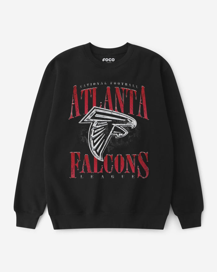 Atlanta Falcons Chrome Stack Crew Neck Sweatshirt FOCO S - FOCO.com