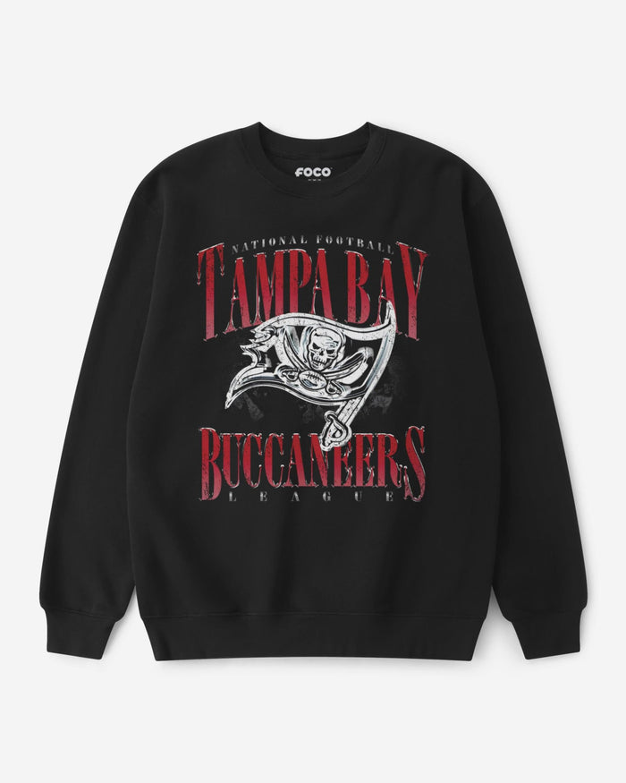 Tampa Bay Buccaneers Chrome Stack Crew Neck Sweatshirt FOCO S - FOCO.com