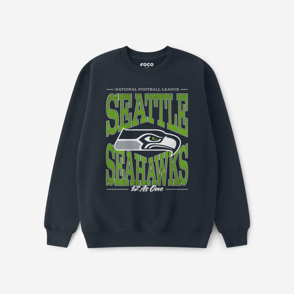 Seattle Seahawks Diamond Dynasty Crew Neck Sweatshirt FOCO S - FOCO.com