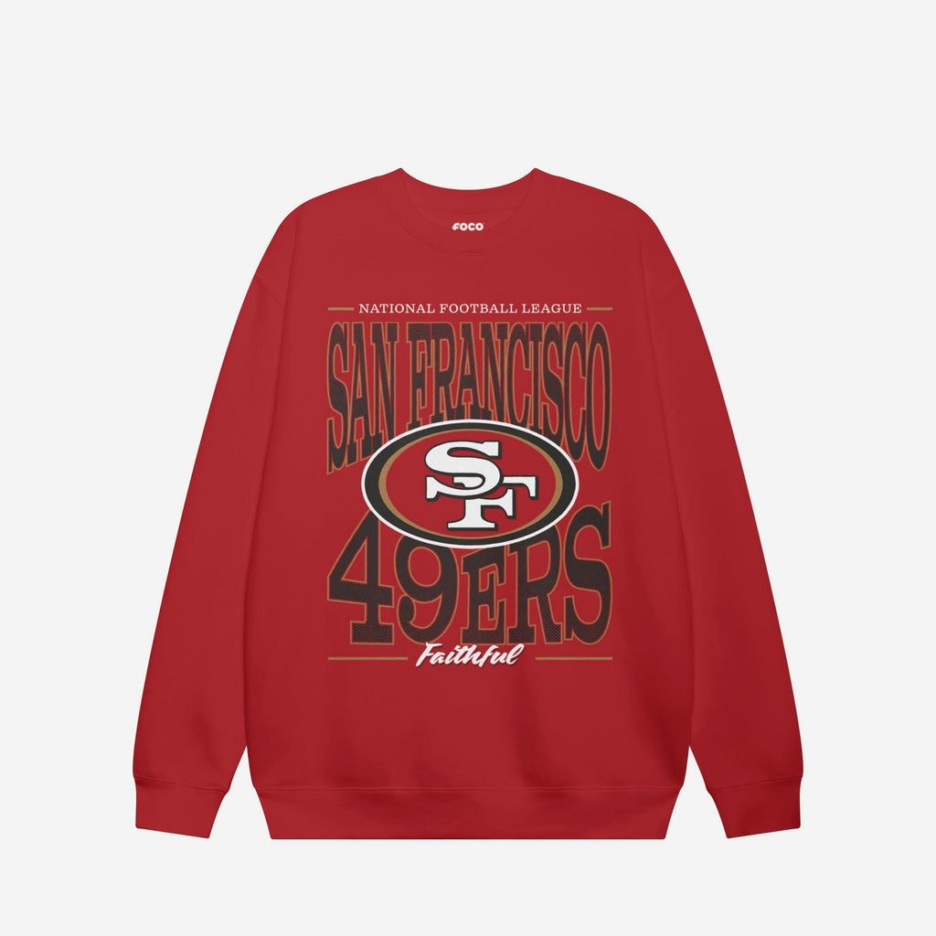 San Francisco 49ers Diamond Dynasty Crew Neck Sweatshirt FOCO S - FOCO.com