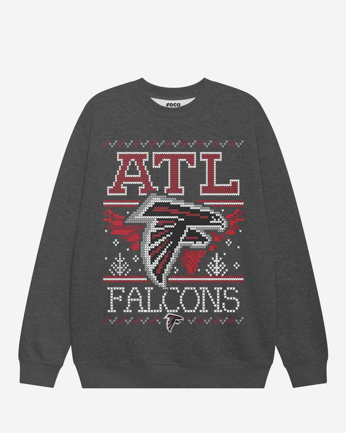 Atlanta Falcons Holiday Crew Neck Sweatshirt FOCO S - FOCO.com