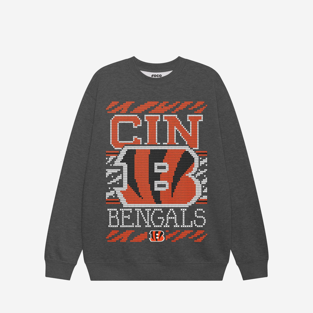 Cincinnati Bengals Holiday Crew Neck Sweatshirt FOCO S - FOCO.com