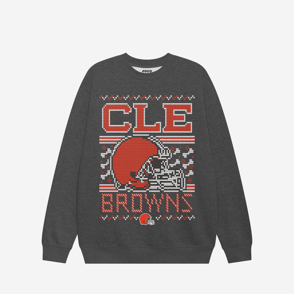 Cleveland Browns Holiday Crew Neck Sweatshirt FOCO S - FOCO.com