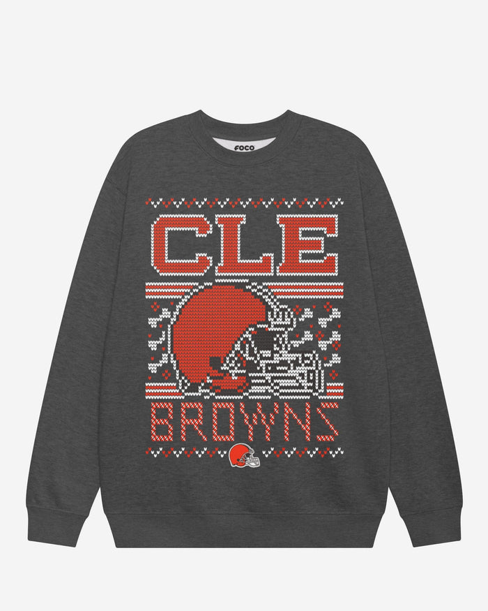 Cleveland Browns Holiday Crew Neck Sweatshirt FOCO S - FOCO.com