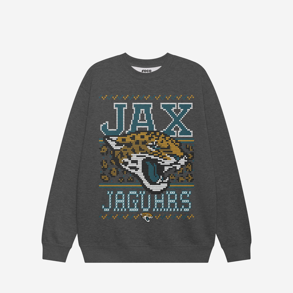 Jacksonville Jaguars Holiday Crew Neck Sweatshirt FOCO S - FOCO.com