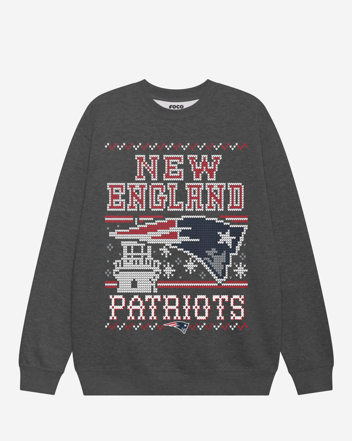 New England Patriots Holiday Crew Neck Sweatshirt FOCO S - FOCO.com