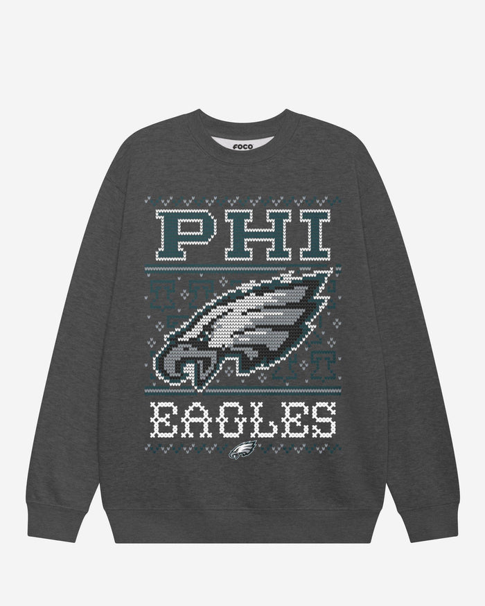Philadelphia Eagles Holiday Crew Neck Sweatshirt FOCO S - FOCO.com