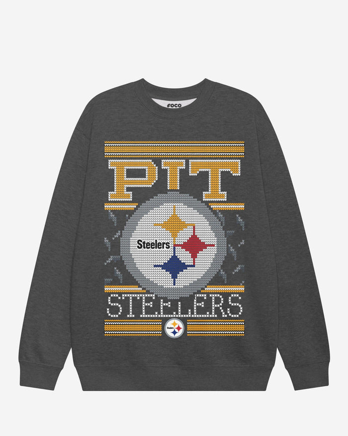 Pittsburgh Steelers Holiday Crew Neck Sweatshirt FOCO S - FOCO.com