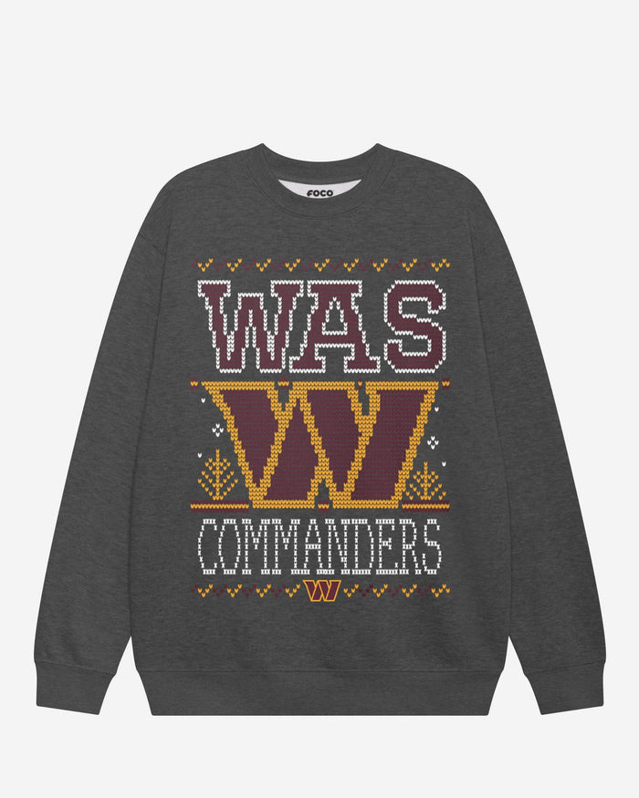 Washington Commanders Holiday Crew Neck Sweatshirt FOCO S - FOCO.com