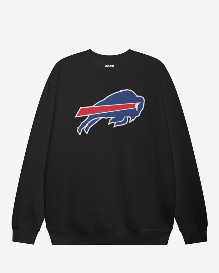 Buffalo Bills Primary Logo Crew Neck Sweatshirt FOCO Black S - FOCO.com