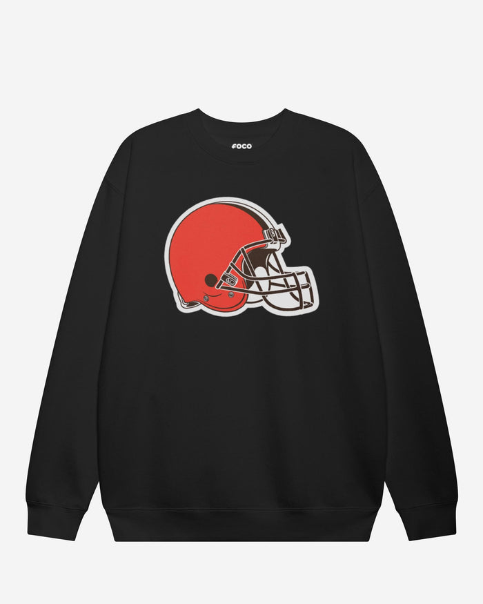 Cleveland Browns Primary Logo Crew Neck Sweatshirt FOCO Black S - FOCO.com