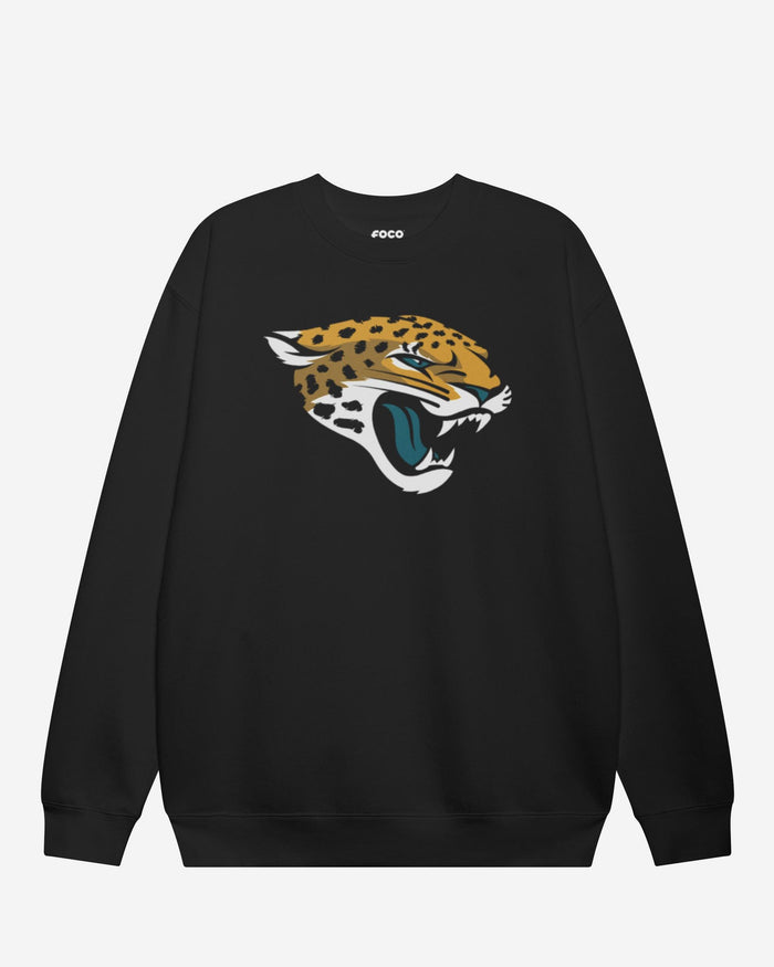 Jacksonville Jaguars Primary Logo Crew Neck Sweatshirt FOCO Black S - FOCO.com