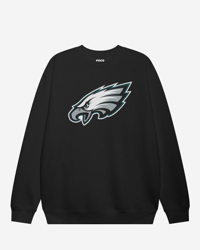 Philadelphia Eagles Primary Logo Crew Neck Sweatshirt FOCO Black S - FOCO.com