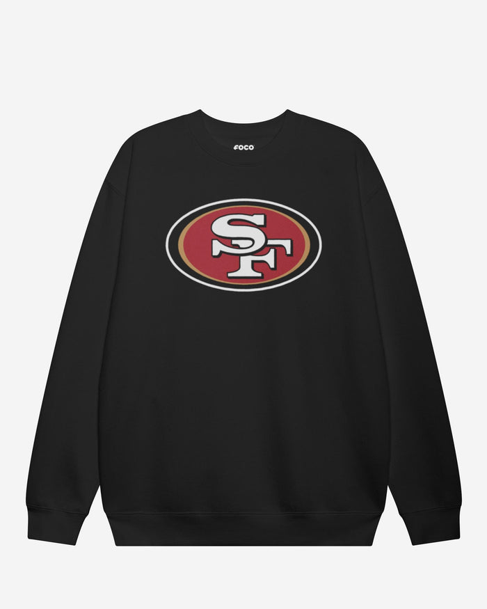San Francisco 49ers Primary Logo Crew Neck Sweatshirt FOCO Black S - FOCO.com