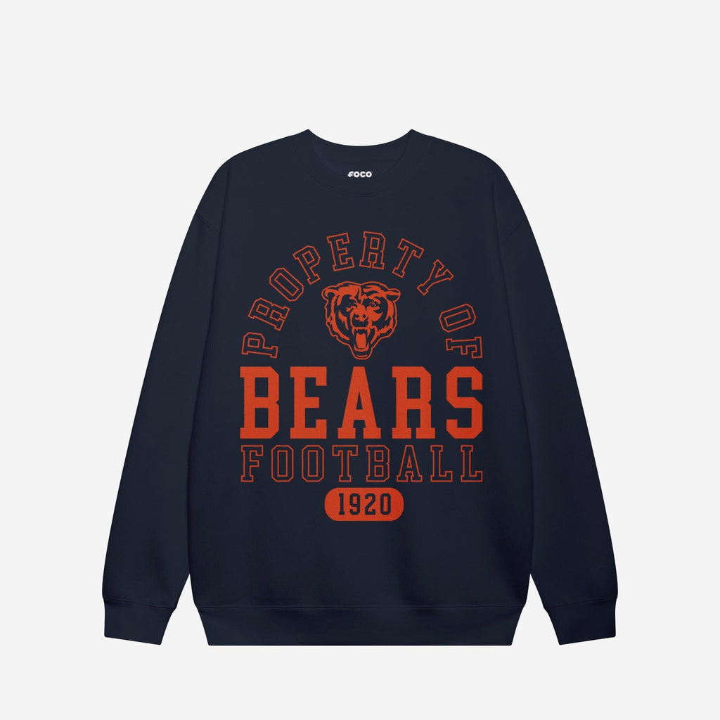 Chicago Bears Property of Crew Neck Sweatshirt FOCO S - FOCO.com