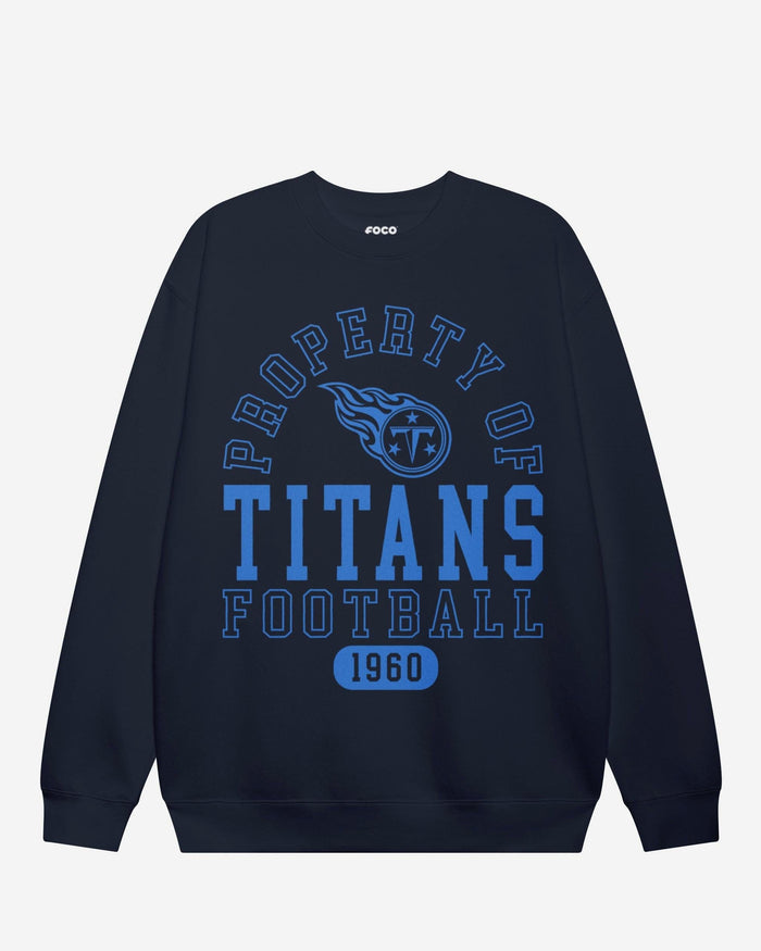 Tennessee Titans Property of Crew Neck Sweatshirt FOCO S - FOCO.com