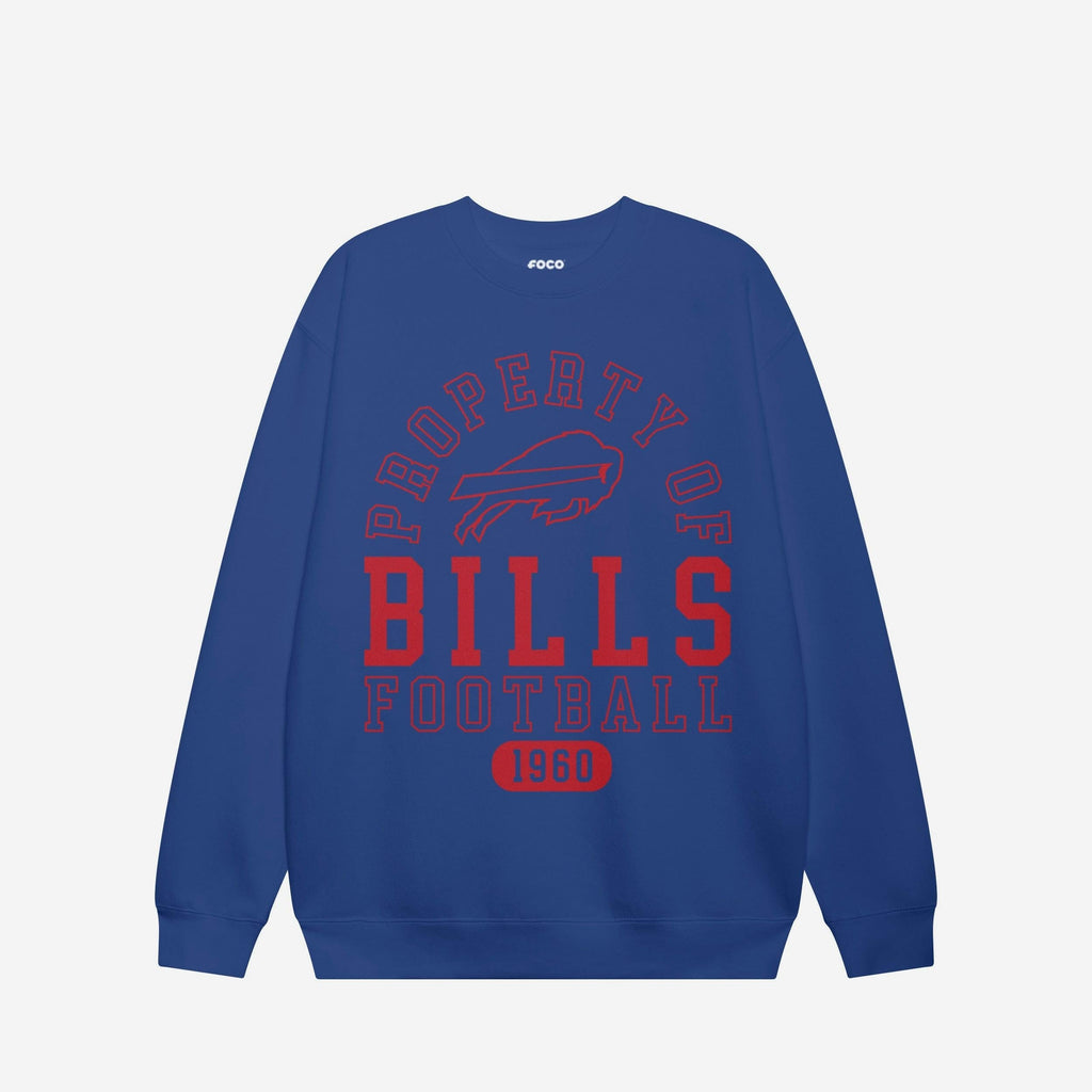 Buffalo Bills Property of Crew Neck Sweatshirt FOCO S - FOCO.com